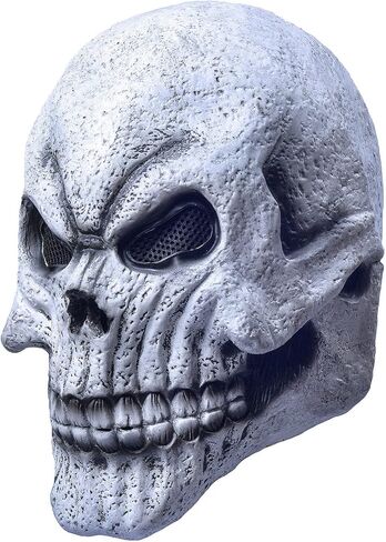 LEKA NEIL Skull Mask Creepy Halloween Full Head Skull Mask with Moving Jaw Scary Latex Helmet with Movable Mouth in Kuwait