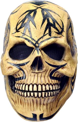 LEKA NEIL Skull Mask Creepy Halloween Full Head Skull Mask with Moving Jaw Scary Latex Helmet with Movable Mouth in Kuwait