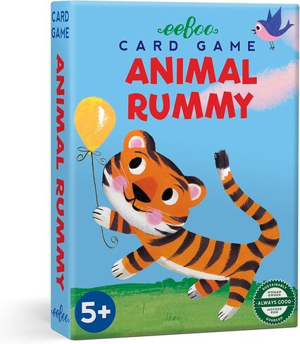 eeBoo: لعبة بطاقات لعب Animal Rummy - نسخة مناسبة للأطفال من Gin Rummy، للأطفال والعائلة، للأعمار من 5 سنوات فما فوق in Saudi Arabia