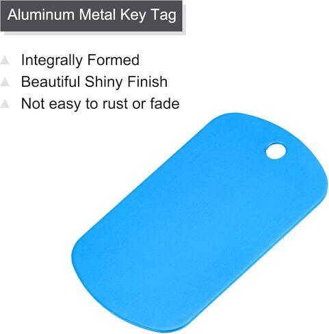 MECCANIXITY Metal Blank Tags Stamping, 30x50mm DIY Engraving Aluminum ID Tags Black for Craft, Pendant Decoration, Pack of 50 in Saudi Arabia