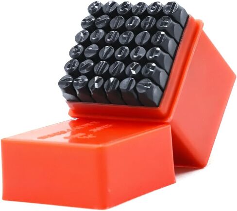 مجموعة طوابع الحروف والأرقام من Goodcrafter، 36 قطعة 1/4 بوصة (6 مم) الأبجدية A-Z والرقم 0-9 ورمز للطباعة والفنون والحرف اليدوية والخشب المعدني الصلب والجلود in Kuwait