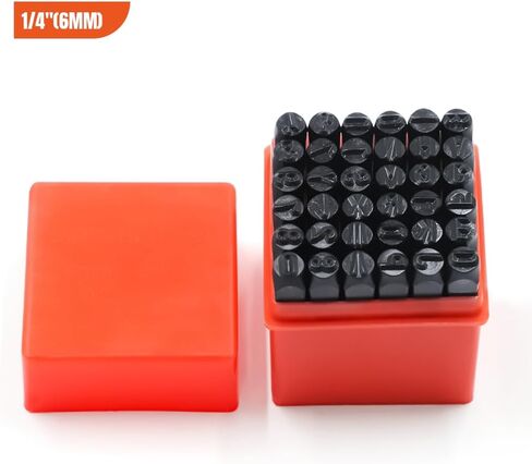 مجموعة طوابع الحروف والأرقام من Goodcrafter، 36 قطعة 1/4 بوصة (6 مم) الأبجدية A-Z والرقم 0-9 ورمز للطباعة والفنون والحرف اليدوية والخشب المعدني الصلب والجلود in Kuwait