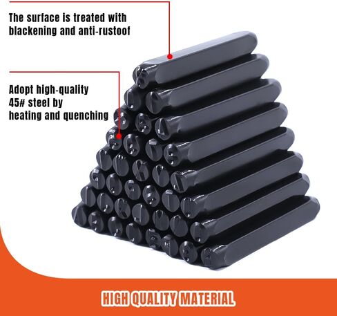 مجموعة طوابع الحروف والأرقام من Goodcrafter، 36 قطعة 1/4 بوصة (6 مم) الأبجدية A-Z والرقم 0-9 ورمز للطباعة والفنون والحرف اليدوية والخشب المعدني الصلب والجلود in Kuwait