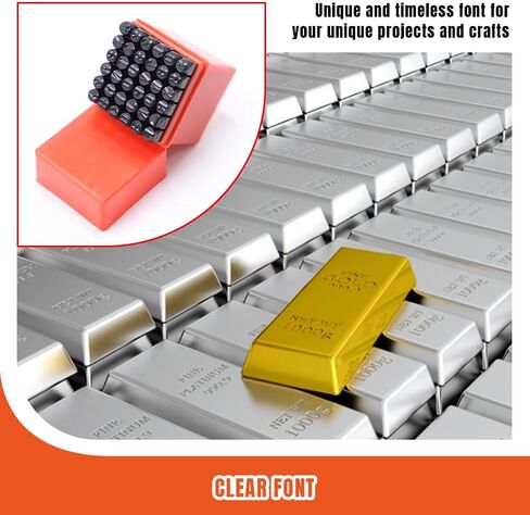 مجموعة طوابع الحروف والأرقام من Goodcrafter، 36 قطعة 1/4 بوصة (6 مم) الأبجدية A-Z والرقم 0-9 ورمز للطباعة والفنون والحرف اليدوية والخشب المعدني الصلب والجلود in Kuwait