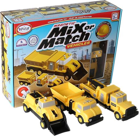 Popular Playthings Magnetic Mix or Match Construction Vehicles in Saudi Arabia