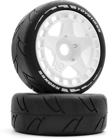 اطارات امامية وخلفية بجهاز تحكم عن بعد مقاس 105 ملم من سبونكسوند مع سداسي 17 ملم لعربات الطرق الوعرة مقاس 1/8 1/7، 4 قطع (ابيض) in Kuwait