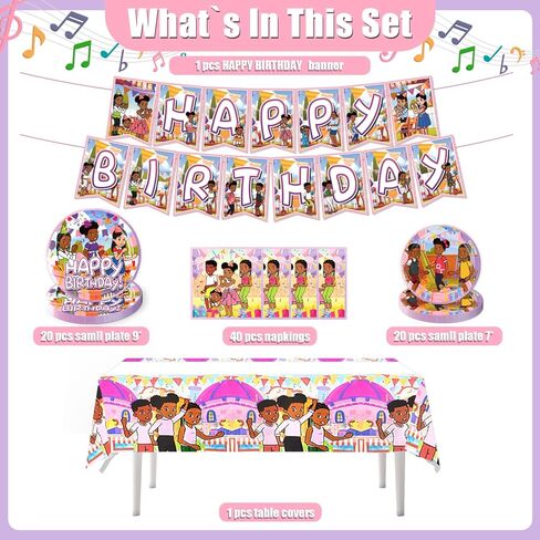 82pcs Music Party Decorations Tableware Set for 40 Guests, Music Party Supplies Music Party Favors Music Birthday Decorations Music Plates Music Party Tableware for Music Theme Birthday Party in Kuwait