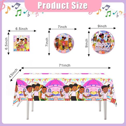 82pcs Music Party Decorations Tableware Set for 40 Guests, Music Party Supplies Music Party Favors Music Birthday Decorations Music Plates Music Party Tableware for Music Theme Birthday Party in Kuwait