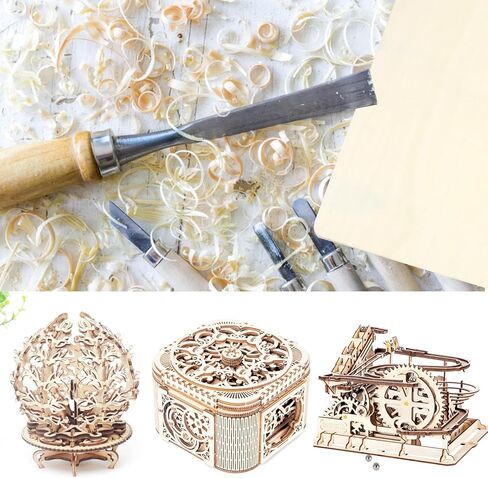 RYKOMO 12 Pack 12 x 12 Inch Basswood Sheets for Crafts, Plywood Sheets Craft Wood Unfinished Squares Wood Boards for DIY Project, Painting, Wood Burning, Wood Engraving, Model, Laser Projects in Kuwait