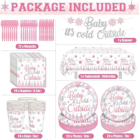 191Pcs Baby Its Cold Outside Baby Shower Decorations Winter Wonderland Baby Shower Decorations A Little Snowflake is On The Way Snowflake Baby Shower Decorations Winter Baby Shower Decorations in Saudi Arabia