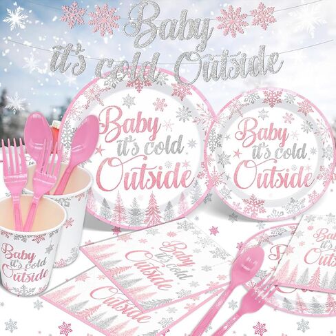 191Pcs Baby Its Cold Outside Baby Shower Decorations Winter Wonderland Baby Shower Decorations A Little Snowflake is On The Way Snowflake Baby Shower Decorations Winter Baby Shower Decorations in Saudi Arabia