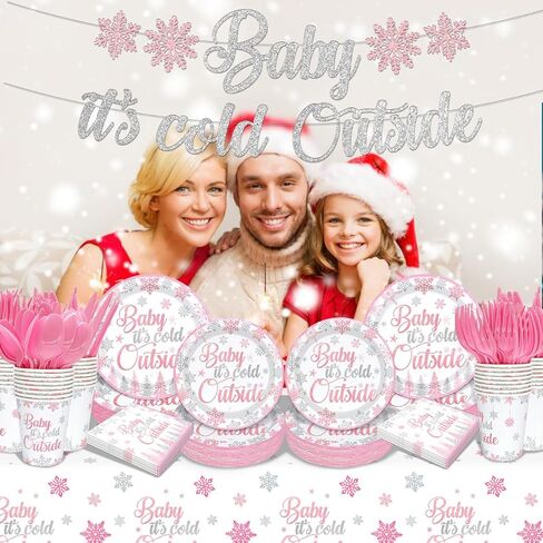 191Pcs Baby Its Cold Outside Baby Shower Decorations Winter Wonderland Baby Shower Decorations A Little Snowflake is On The Way Snowflake Baby Shower Decorations Winter Baby Shower Decorations in Saudi Arabia