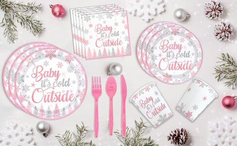 191Pcs Baby Its Cold Outside Baby Shower Decorations Winter Wonderland Baby Shower Decorations A Little Snowflake is On The Way Snowflake Baby Shower Decorations Winter Baby Shower Decorations in Saudi Arabia