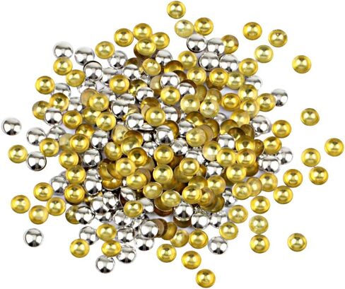Beadsland Dome Studs Hotfix in Size 6mm,1/3 Round Flat Back Dome Studs with 200pcs (Grey) in Saudi Arabia