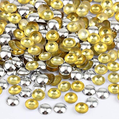 Beadsland Dome Studs Hotfix in Size 6mm,1/3 Round Flat Back Dome Studs with 200pcs (Grey) in Saudi Arabia