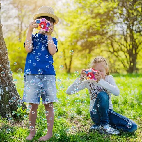 ArtCreativity Bubble Camera Gear Toy, Toy Camera Bubble Machine with 9 Moving Gears, Neck, and Bubble Solution - Small Bubble Machine with Music and Lights for Extra Fun, Cute Bubble Makers for Kids in Saudi Arabia