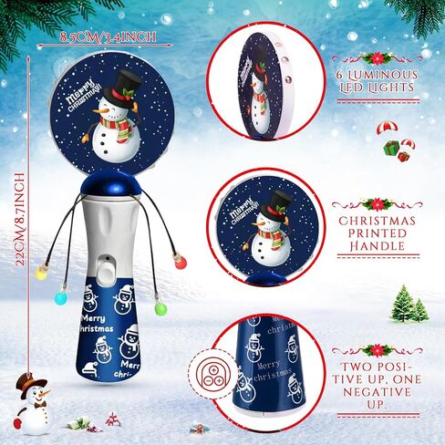 Shappy 3 Pcs Christmas Light Up Rotating Space Wand, 8.7 Inch LED Santa Claus Rotate Toy Rotating Lights up and Colors Fun Gift for Christmas Party Favor Sensory Rooms Classroom Prizes (Cute Style) in Saudi Arabia
