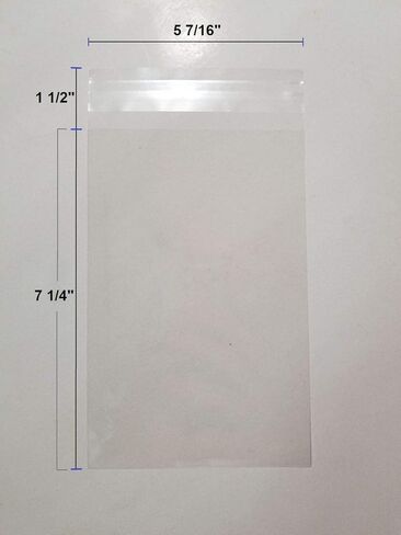500 قطعة 5 7/16 X 7 1/4 A7+ حقائب بطاقات Cello/Cellophane قابلة لإعادة التعبئة جيدة لبطاقة 5x7 (بطاقة A7 مع/مغلف) in Saudi Arabia