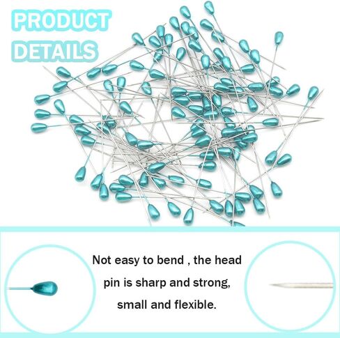 200Pieces Colorful Pearl Head Pins Corsage Pins Sewing Pins Straight Pins Wedding Bouquet Pins for DIY Decoration, Craft and Sewing Project 55mm/2.17in（Color/SD） in Kuwait
