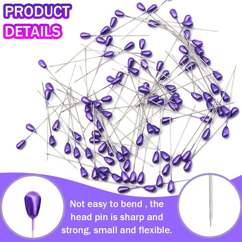 200Pieces Colorful Pearl Head Pins Corsage Pins Sewing Pins Straight Pins Wedding Bouquet Pins for DIY Decoration, Craft and Sewing Project 55mm/2.17in（Color/SD） in Kuwait