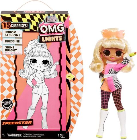 L.O.L. Surprise! O.M.G. Lights Speedster Fashion Doll with 15 Surprises, Multicolor in Saudi Arabia