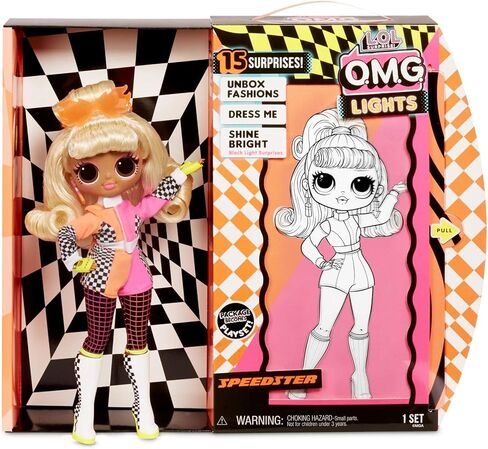 L.O.L. Surprise! O.M.G. Lights Speedster Fashion Doll with 15 Surprises, Multicolor in Saudi Arabia