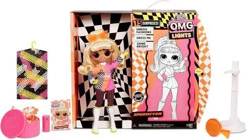 L.O.L. Surprise! O.M.G. Lights Speedster Fashion Doll with 15 Surprises, Multicolor in Saudi Arabia
