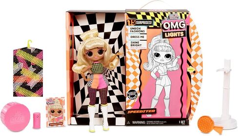 L.O.L. Surprise! O.M.G. Lights Speedster Fashion Doll with 15 Surprises, Multicolor in Saudi Arabia