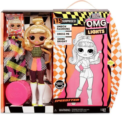 L.O.L. Surprise! O.M.G. Lights Speedster Fashion Doll with 15 Surprises, Multicolor in Saudi Arabia