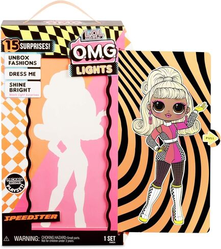 L.O.L. Surprise! O.M.G. Lights Speedster Fashion Doll with 15 Surprises, Multicolor in Saudi Arabia