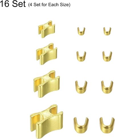 uxcell 16 مجموعة من مثبتات السحاب المنزلقة، والسدادات العلوية والتوقف السفلي #3#5#8#10 للحقائب والمعاطف والسترات والسحابات ذات النهاية المغلقة (4 مقاسات، أسود معدني) in Kuwait