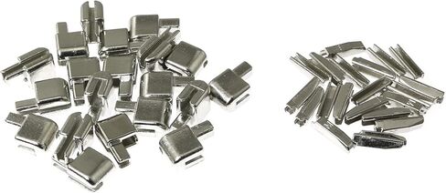 RLECS 20 Pairs Metal Zipper Latch Slider Retainer Size #5 Insertion Pin Zipper Bottom Zipper Stopper for Metal Zipper Repair DIY, Antique Silver in Kuwait