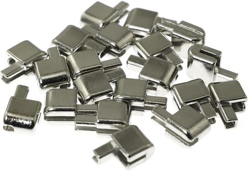 RLECS 20 Pairs Metal Zipper Latch Slider Retainer Size #5 Insertion Pin Zipper Bottom Zipper Stopper for Metal Zipper Repair DIY, Antique Silver in Kuwait