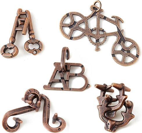 2Pcs Brain Teaser Puzzles for Puzzle Games, Educational Toys,Mind Puzzles, Metal Puzzles 3D Puzzles Unlock Interlock IQ Puzzles Box in Saudi Arabia
