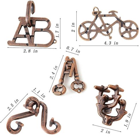 2Pcs Brain Teaser Puzzles for Puzzle Games, Educational Toys,Mind Puzzles, Metal Puzzles 3D Puzzles Unlock Interlock IQ Puzzles Box in Saudi Arabia