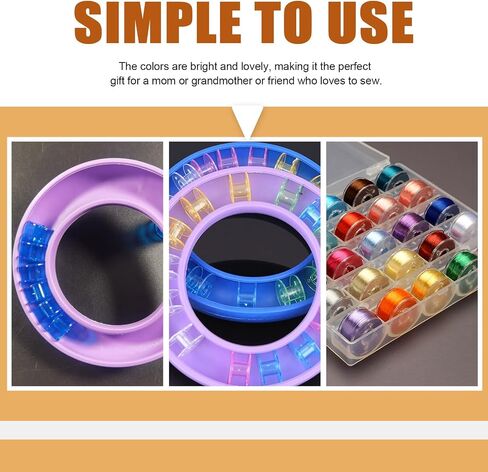 Tanstic 84Pcs Silicone Round Bobbin Holder Kit, Sewing Machine Bobbin Organizer Bobbin Ring Saver, Bobbin Ring Holders with Bobbins, Sewing Clips for Daily Sewing Supplies (4 Colors) in Saudi Arabia