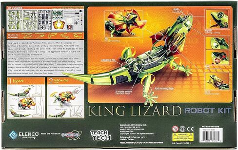 الينكو مجموعة روبوت السحلية التفاعلية من تيك تيك كينج ليزارد، العاب ابداعية للاطفال بعمر 10 سنوات فما فوق in Kuwait