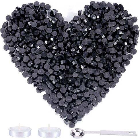 720 قطعة من خرز الشمع من مورناجينا، مجموعة خرز ختم الشمع المثمن لختم ختم الشمع، مع ملعقة ذوبان ختم الشمع و4 شموع شاي in Kuwait