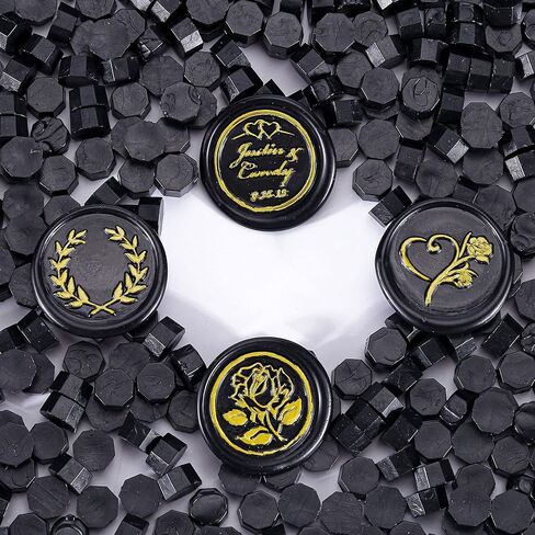 720 قطعة من خرز الشمع من مورناجينا، مجموعة خرز ختم الشمع المثمن لختم ختم الشمع، مع ملعقة ذوبان ختم الشمع و4 شموع شاي in Kuwait