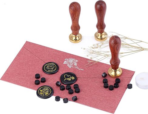 720 قطعة من خرز الشمع من مورناجينا، مجموعة خرز ختم الشمع المثمن لختم ختم الشمع، مع ملعقة ذوبان ختم الشمع و4 شموع شاي in Kuwait