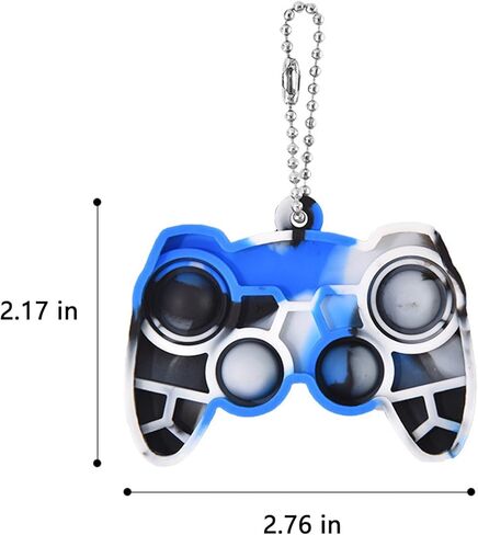 10 Pack Mini Pop Keychain Fidget It Controller Toys Pack for Boys,Pop Sensory Pop Toy Fidget Keychain, Controller Shaped Keychain Fidget Toy Pack for Kids Children Adults in Kuwait