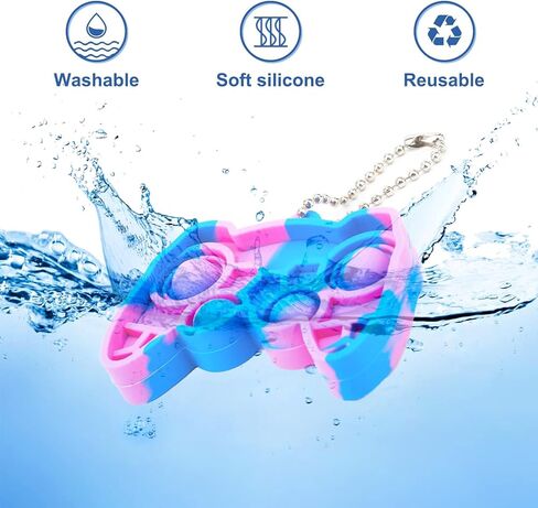 10 Pack Mini Pop Keychain Fidget It Controller Toys Pack for Boys,Pop Sensory Pop Toy Fidget Keychain, Controller Shaped Keychain Fidget Toy Pack for Kids Children Adults in Kuwait