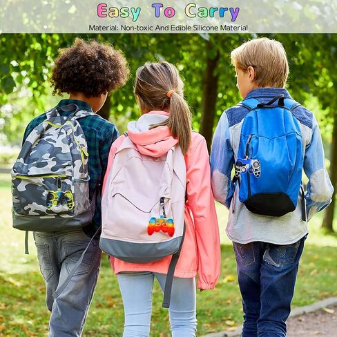 10 Pack Mini Pop Keychain Fidget It Controller Toys Pack for Boys,Pop Sensory Pop Toy Fidget Keychain, Controller Shaped Keychain Fidget Toy Pack for Kids Children Adults in Kuwait