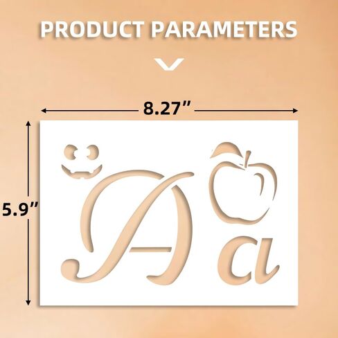42 Pieces Letter Stencils for Painting 5.9*8.27 Inch Calligraphy Stencil Template Kit, Reusable Calligraphy Stencils Includes Letters, Numbers and Signs for Painting on Wood, Crafts, DIY Art Projects in Kuwait