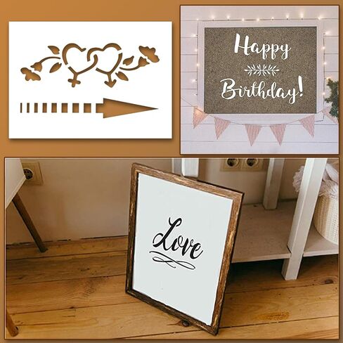 42 Pieces Letter Stencils for Painting 5.9*8.27 Inch Calligraphy Stencil Template Kit, Reusable Calligraphy Stencils Includes Letters, Numbers and Signs for Painting on Wood, Crafts, DIY Art Projects in Kuwait