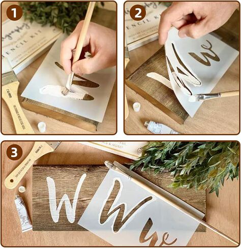 42 Pieces Letter Stencils for Painting 5.9*8.27 Inch Calligraphy Stencil Template Kit, Reusable Calligraphy Stencils Includes Letters, Numbers and Signs for Painting on Wood, Crafts, DIY Art Projects in Kuwait