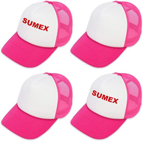 SUMEX 4 عبوات من قبعة سائق الشاحنة، قبعة شبكية من البوليستر مخصصة مع حزام سناب باك قابل للتعديل من أجل قبعة بيسبول ذاتية الصنع in Saudi Arabia