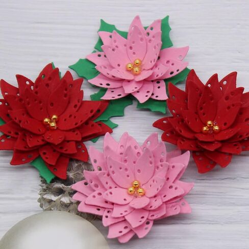 KSCRAFT Christmas Poinsettia Flowers Metal Cutting Dies Stencils for DIY Scrapbooking Decorative Embossing DIY Paper Card in Saudi Arabia