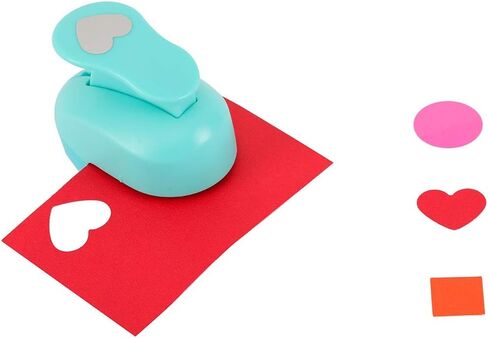 مجموعة خرامة ورق مقاس 1 انش دائرية ولوف و3/4 انش مربعة للحرف اليدوية مكونة من 3 قطع من بطاقات الكريسماس التي تصنعها بنفسك، اداة للاطفال من موسيبت in Kuwait