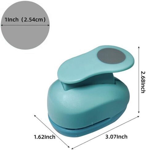 مجموعة خرامة ورق مقاس 1 انش دائرية ولوف و3/4 انش مربعة للحرف اليدوية مكونة من 3 قطع من بطاقات الكريسماس التي تصنعها بنفسك، اداة للاطفال من موسيبت in Kuwait